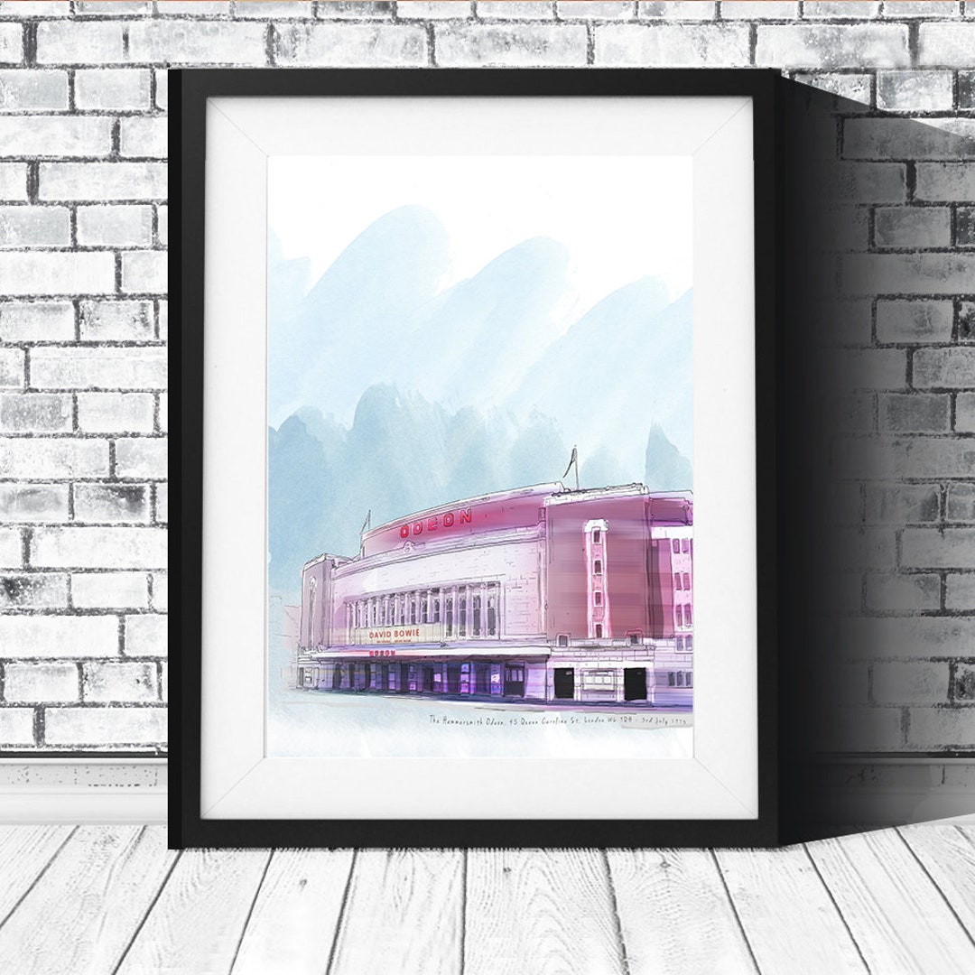 That Hammersmith Odeon 1990 Gig a Choice of Signed Limited Edition Music Venue Sketch Art Prints
