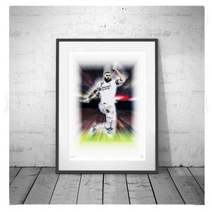BENZEMA Real Madrid poster, Benzema Poster, Benzema limited edition Print, La Liga Poster, Football Poster, Football gift, Fathers Day Gift
