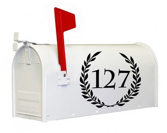 Custom Address Number - Mailbox Vinyl Decal - Permanent Vinyl Decal