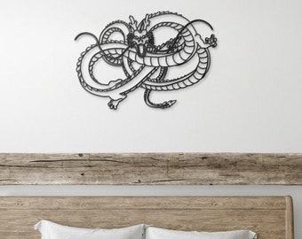 Shenron Metal Wall Art, Dragon Ball Z Dragon, Steel Sign, Gift for Gamer or Anime Enthusiast, for indoor and outdoor use