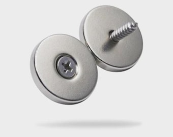 Magnetic Hanging Hardware for metal wall art signs, easy to use, invisible behind metal art, screws with strong magnets