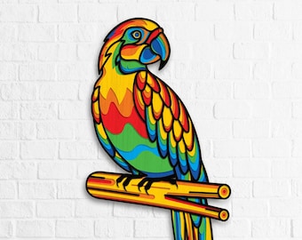 Parrot multilayer SVG, pliki Parrot 3D Mandala SVG, panel wielowarstwowy do cięcia laserowego, Cricut SVG, cięcie sklejki, cięcie laserowe dxf