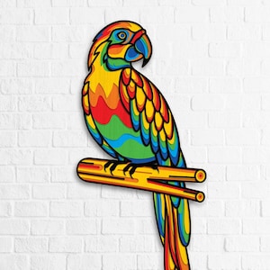 Parrot multilayer SVG, pliki Parrot 3D Mandala SVG, panel wielowarstwowy do cięcia laserowego, Cricut SVG, cięcie sklejki, cięcie laserowe dxf