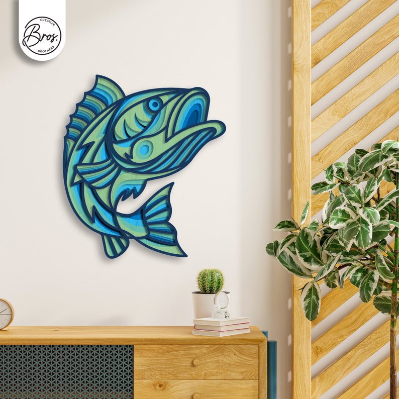 Fishing Mandala SVG, Fisher Multilayer SVG Files, Multilayer Panel for ...