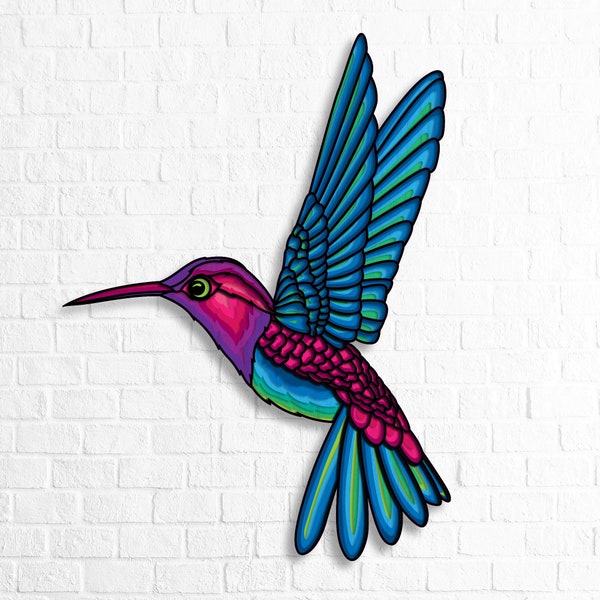 Hummingbird Mandala SVG, Hummingbird 3D Layered, Panneau multicouche pour la découpe laser, Cricut SVG, mangeoire à colibris, maison d’art mural,