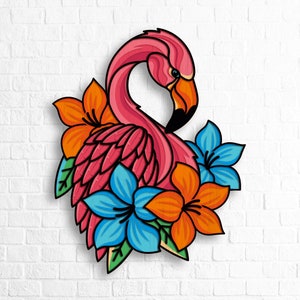 Flamingo multilayer SVG, Flamingo 3D Mandala SVG files, Multilayer Panel for Laser Cutting, Flamingo Cricut SVG, Plywood cutting, Laser cut