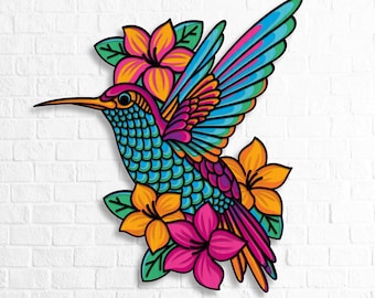 Mandala Koliber SVG, Koliber 3D Warstwowy, Panel wielowarstwowy do cięcia laserowego, Cricut SVG, karmnik dla kolibrów, sztuka ścienna do domu,