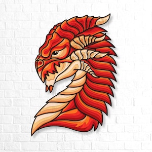 Dragon multilayer SVG, Dragon Mandala SVG files, Multilayer Panel for Laser Cutting, Cricut SVG, Plywood cutting, wall art home, Dragon fire