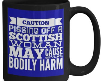 Scottish Woman Mug, Scottish Mug, Born Scottish, Funny Scottish mug, I love Scotland, El regalo perfecto para cualquier escocés.