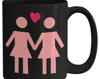 女の子は女の子が大好きマグカップ、女性は女性が大好き、ゲイ、レズビアン、LGBT、プライド、面白いゲイマグカップ、ゲイ愛好家、ゲイカップル、レズビアンカップル、ラブマグカップ。
