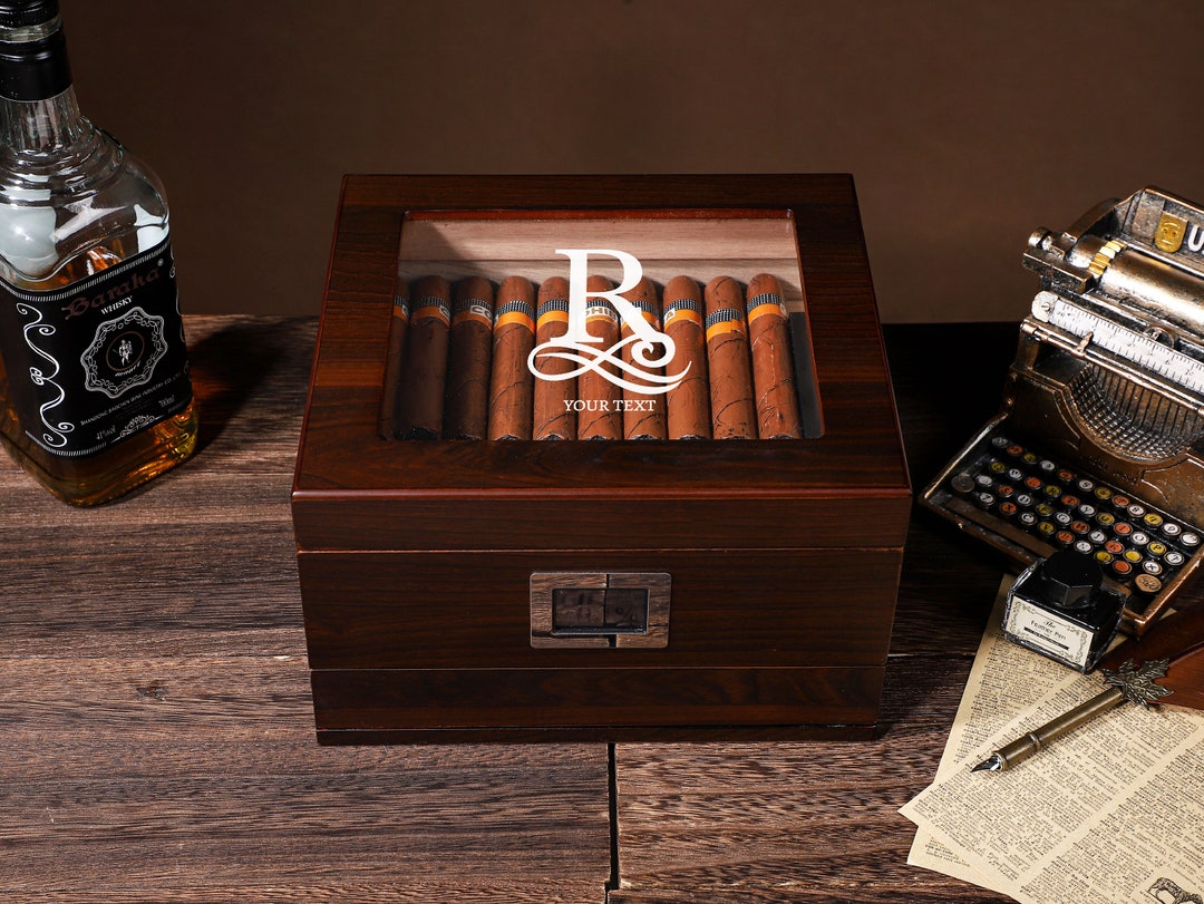 Personalized Cigar Box, Portable Cigar Humidors, Custom Cigar Humidors