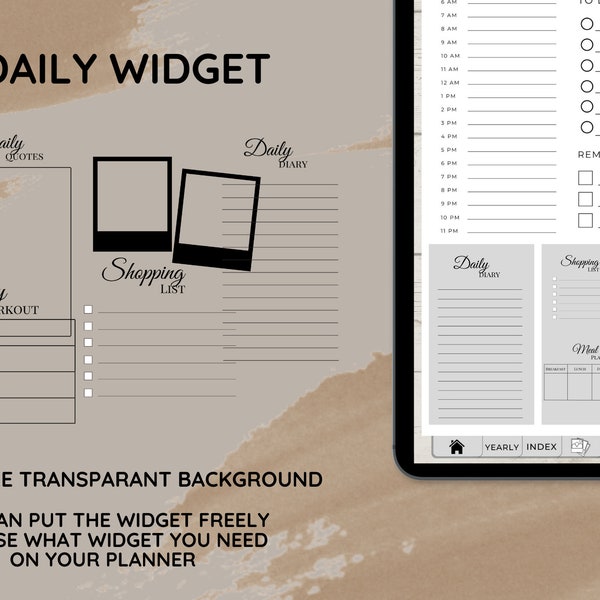 Daily Life Widget, Daily Widget, Widget, Life Widget, Widget Planner, Customised Planner