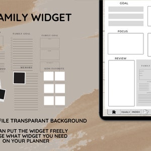 Family Life Widget, Widget, Customised Planner, Widget Planner