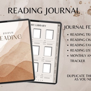 Digital Reading Journal, Digital Reading Planner, Reading Tracker, Reading Journal, Goodnotes Reading Journal, Book Review, Reading Log,