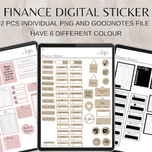 Finanzen Digital Sticker, Finanzen Life Widget, Budget Digital Sticker, Finanzen Sticker für digitalen Planner, Budget Sticker für Planner