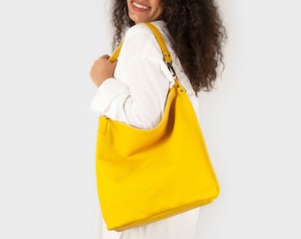 Shoulder Leather Hobo Bags. Handmade Genuine Leather Bags. Custom