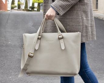 Borsa porta laptop in pelle pieno fiore: borsa da lavoro a tracolla con manici. NAKIA