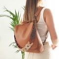 Leather Sling Backpack: Convertible Everyday Bag, 7 Colors product logo