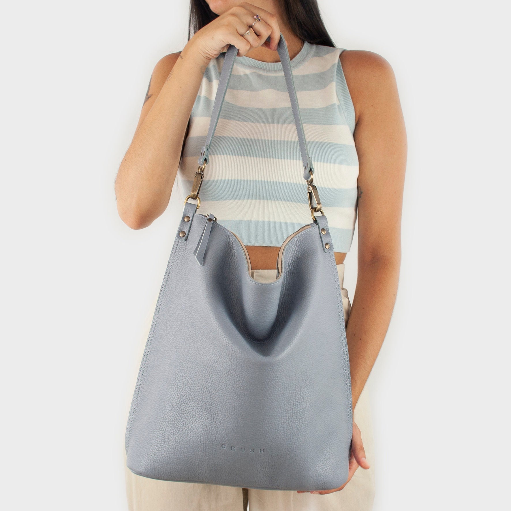 Shoulder Leather Hobo Bags. Handmade Genuine Leather Bag for 