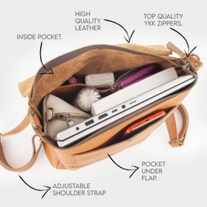 Full grain leather backpack. Convertible laptop backpack. Handmade backpack for travel. Gift for her. Work Bag for Women. Minimalist.BIG LEA image 4