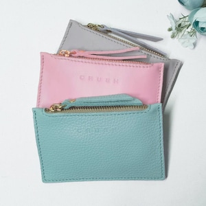 Billetera pequeña para mujer. Billetera delgada para mujer. Billetera minimalista con tarjetero. Tarjetero de diseño. Tarjetero de visita para mujer.