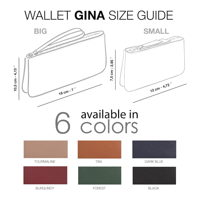 Handmade Leather Wallet Women. Soft leather coin purse. Minimalist Leather Pack. Perfect Gifts for her. Crossbody Bag for Women. GINA image 9