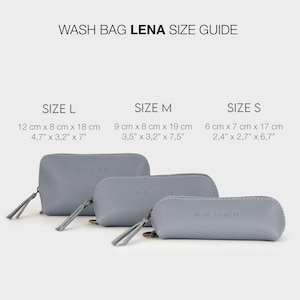 Leather Wash Bag. Minimalist Pencil Case. Eyeglasses Box. Makeup Cosmetics Case. Travel Bags for Women. Available in 8 colors. Lena S image 9