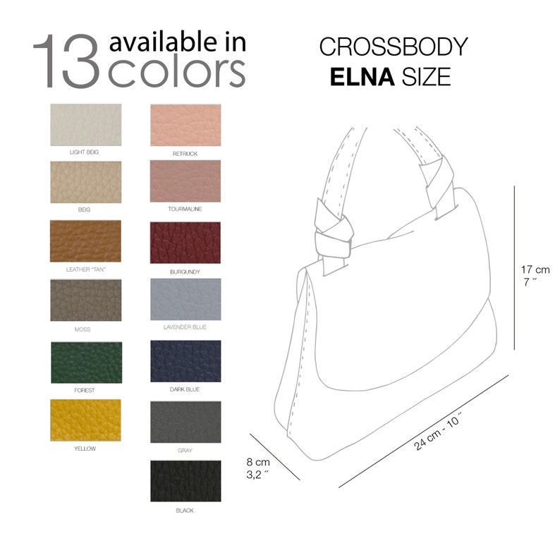 Leren crossbodytas. Draagtas voor dames. Handgemaakte leren handtassen. Leren schoudertas. Crossbody portemonnee. Gepersonaliseerde cadeau voor haar. afbeelding 9