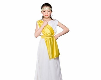 Child ROMAN GIRL Fancy Dress Costume Ancient Rome Toga World Book Week Ages 3-10 Child ROMAN GIRL Fancy Dress Costume Ancient Rome Toga World Book Week Ages 3-10