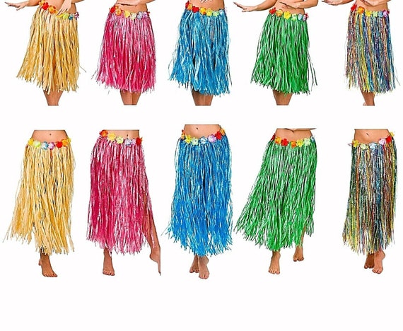 Adult Hawaiian Hula Skirts Summer Party Fancy Dress Ladies | Etsy