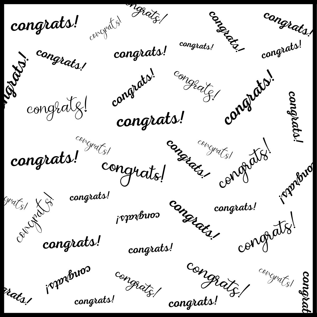 Congrats Printable Cookie Card, FOUR 4x4 INSTANT Download,congrats ...