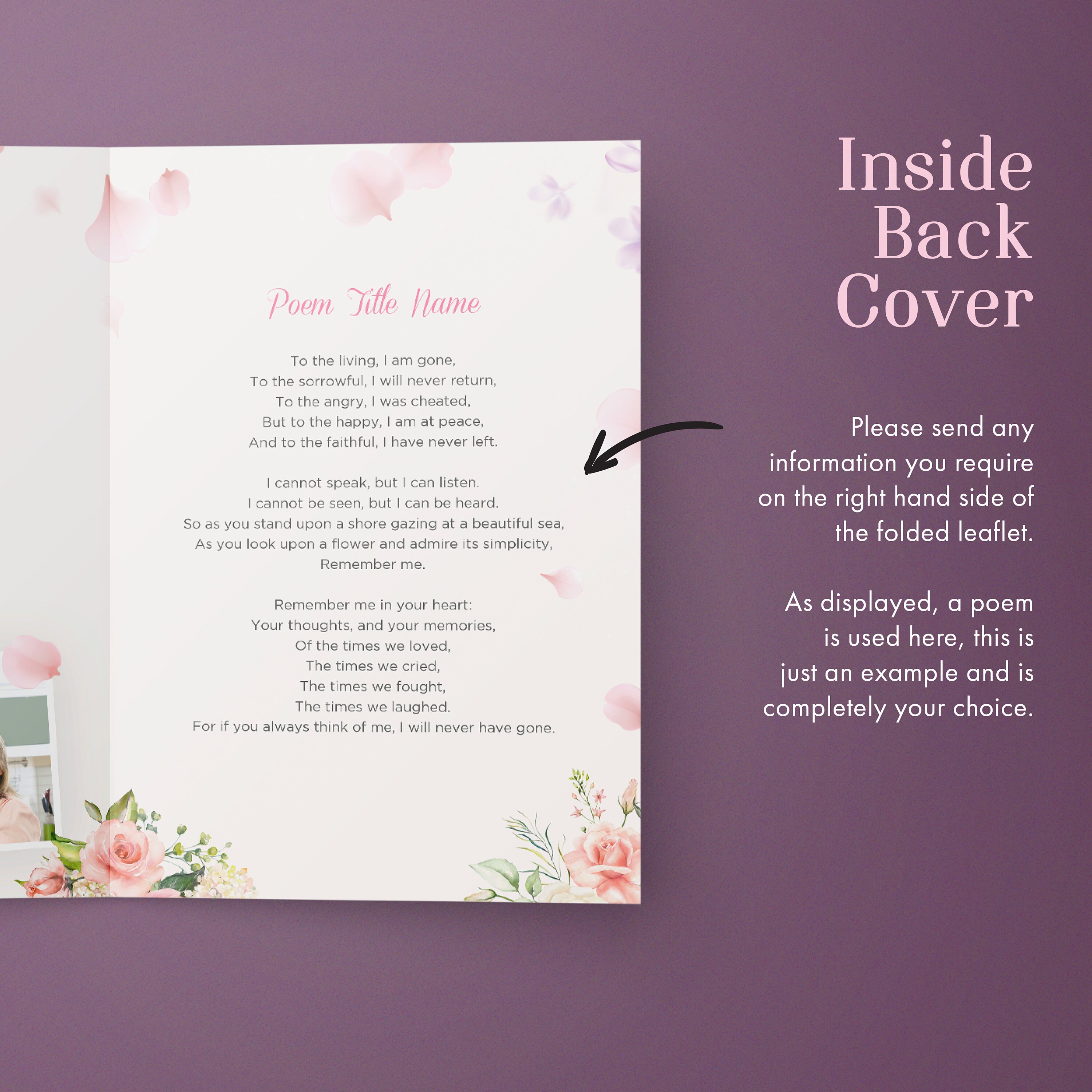 Funeral Order of Service Folded Leaflets A5 Etsy UK