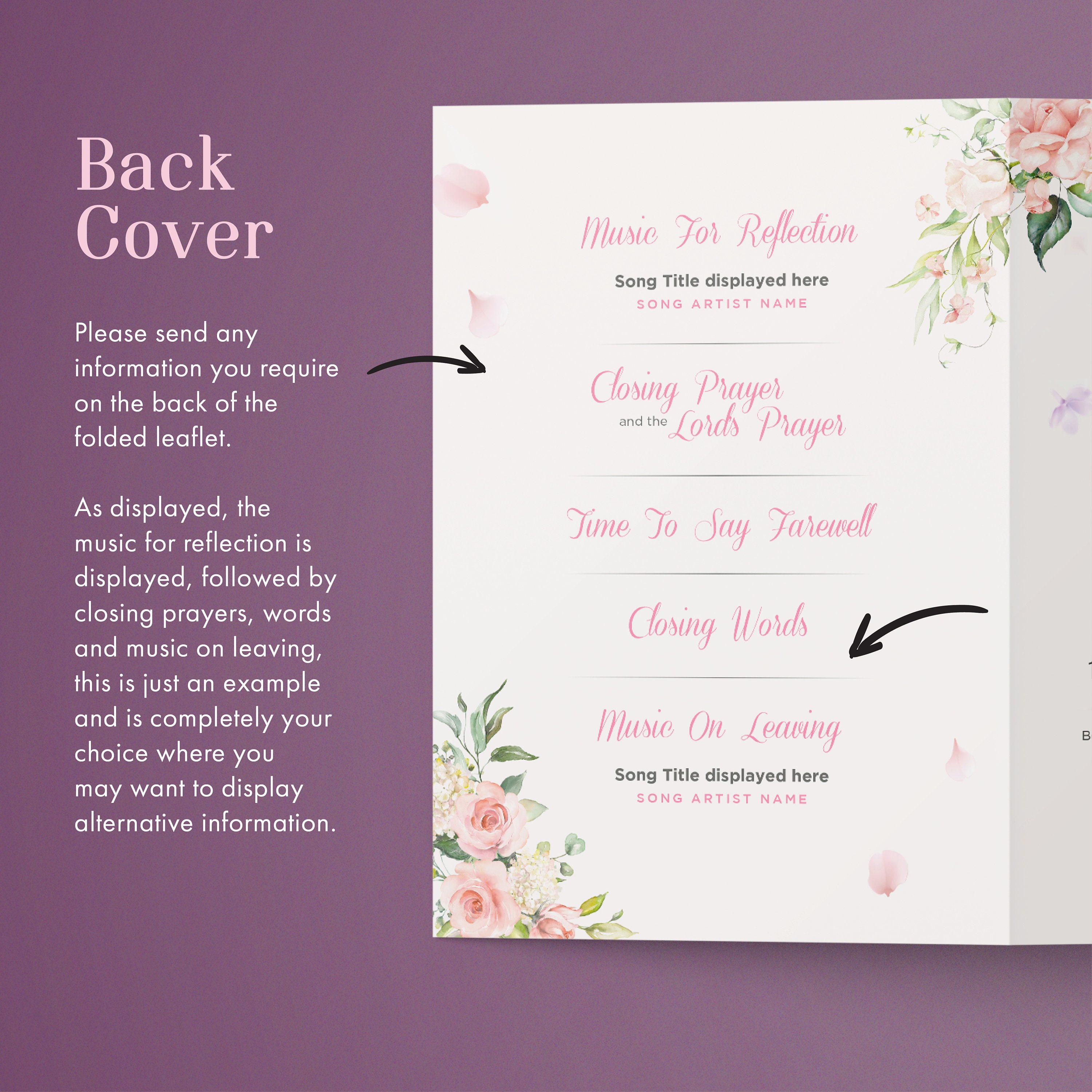 Funeral Order of Service Folded Leaflets A5 Etsy UK