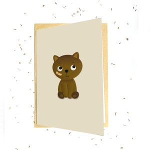 Carte postale Beertje ou carte de vœux Get Well 1 ou 8 cartes