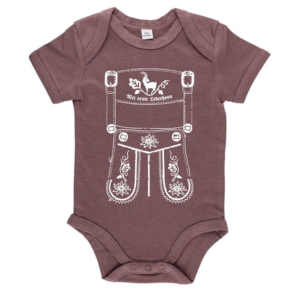 Baby Body Lederhose "Mei erste Lederhosn"