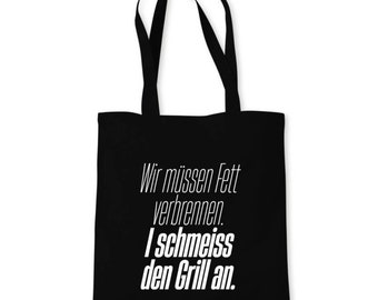 Bayerische Einkaufstasche "I schmeiss den Grill an"