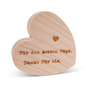 Holzherz "Bester Papa"