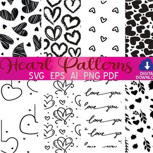 Cute multiple Hearts, SVG critcut files,Valentines day gifts for her,Heart pattern,Heart SVG,Love Pattern,tumbler template,Yeti cup pattern