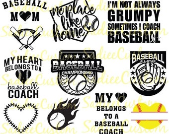 Baseball Softball Shirt Designs, SVG EPS PDF