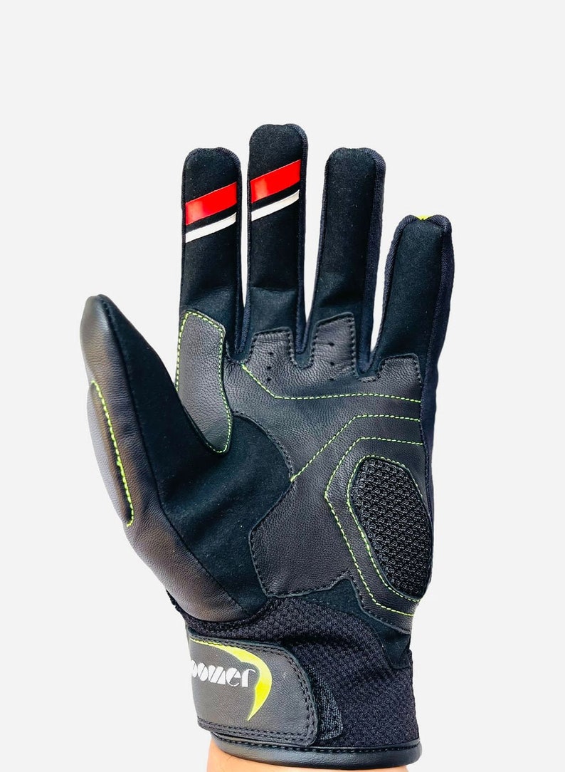 Gants courts de moto/gants de moto de sport d'été robustes de course en cuir confortables image 4