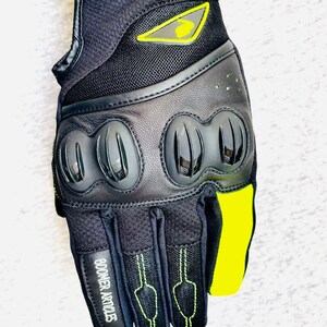 Gants courts de moto/gants de moto de sport d'été robustes de course en cuir confortables image 5