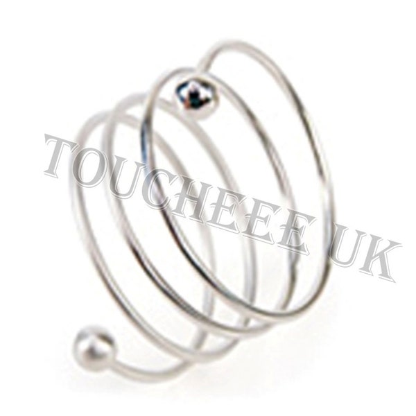 Anillo para el pene Resorte en espiral Anillo para el pene con forma de dona ajustable flexible Anillo redondo para el pene de metal Juguetes para la erección uretral 45 mm de diámetro interno