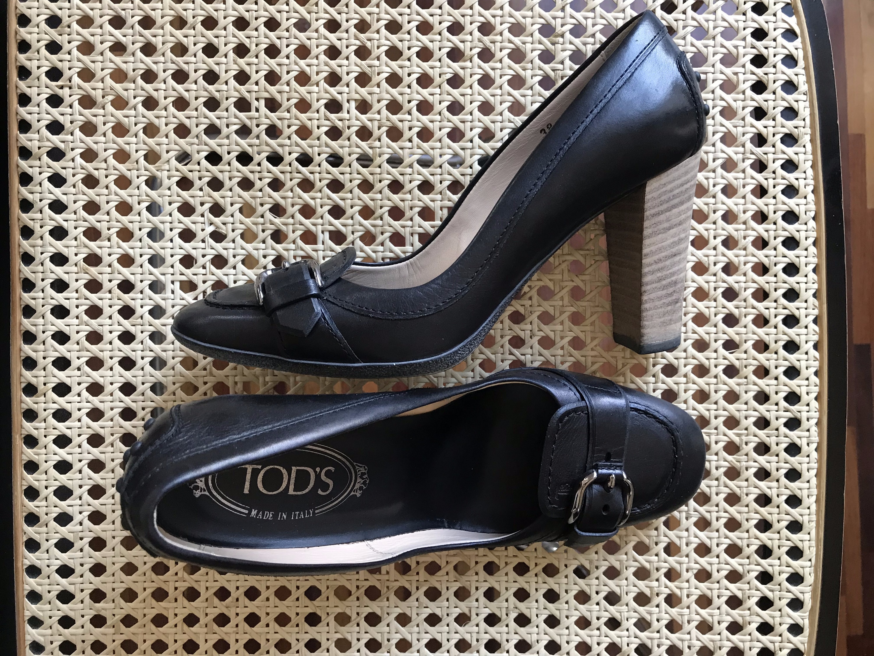 TOD'S Leather High Heel Loafers Pumps 