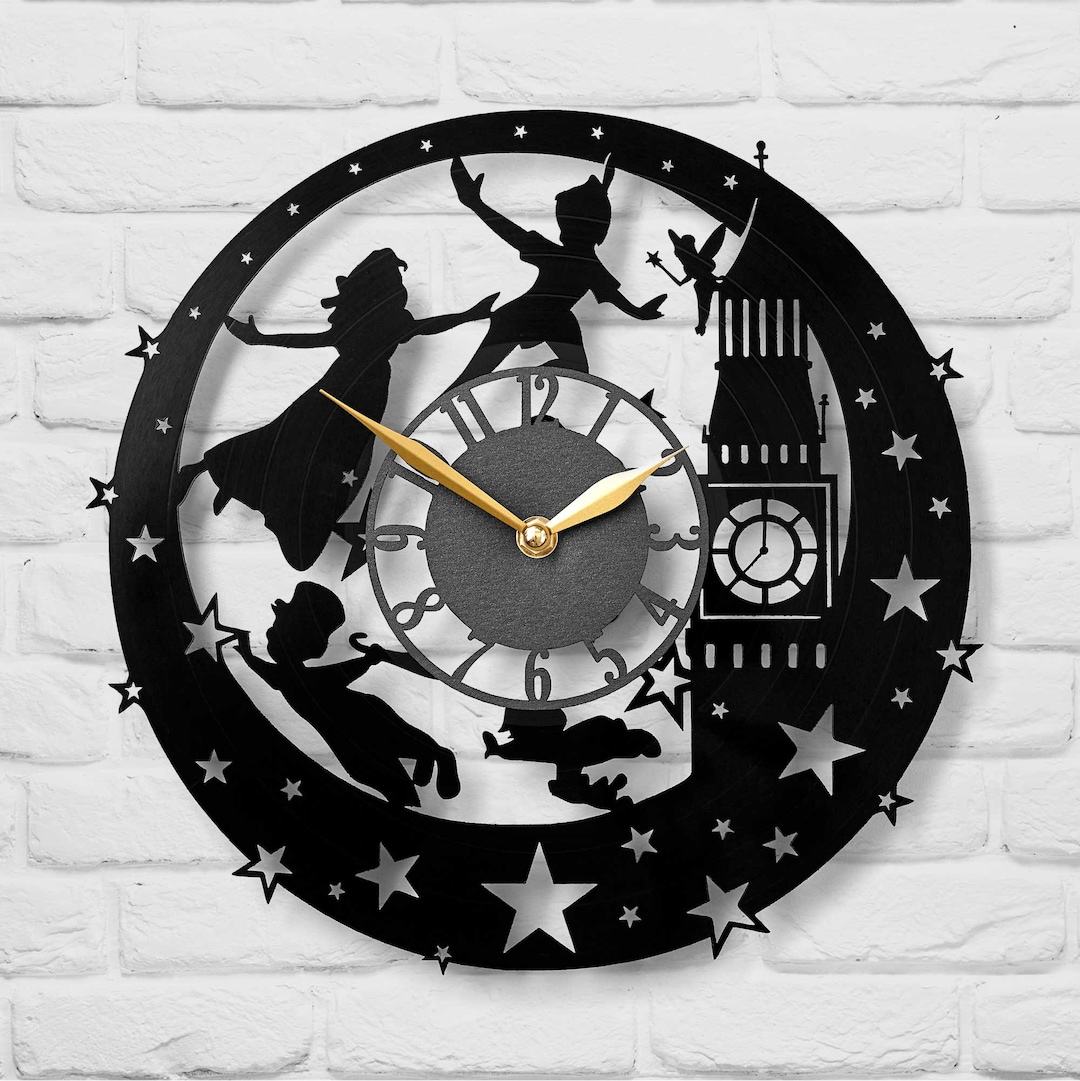Peter Pan Wall Clock Peter Pan Decor Etsy