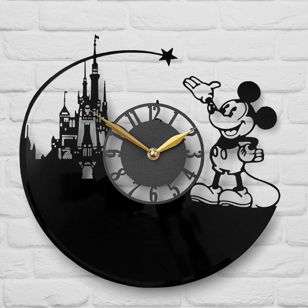 Mickey Mouse Clock Cinderella Castle Clock Etsy