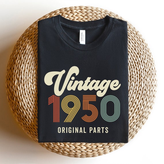 Vintage 1950 Original Parts SVG Birthday SVG Birth Year | Etsy