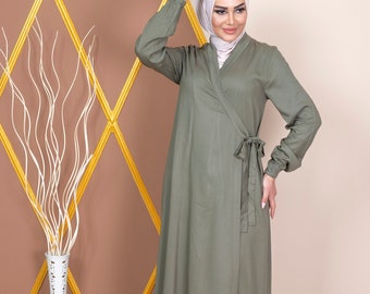 Long Robe / Prayer Dress / Salah Dress / Abaya / Maxi Dress - GREEN
