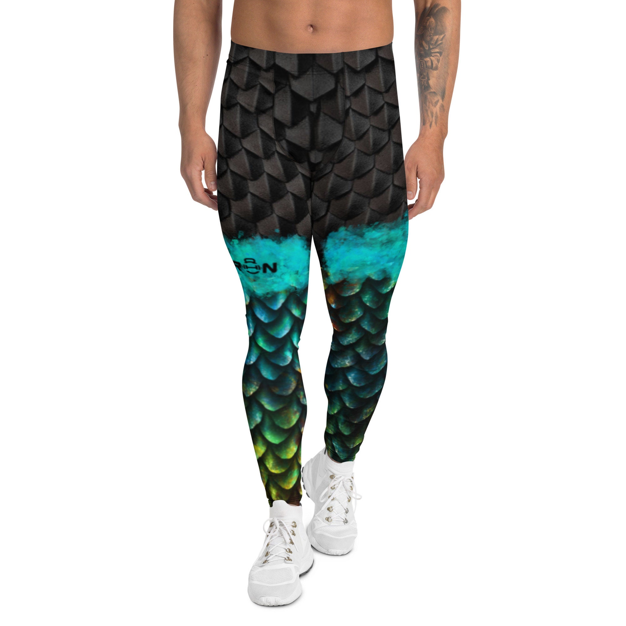 Womens Leggings, Mermaid Leggings, Dragon Scales Workout Exercise