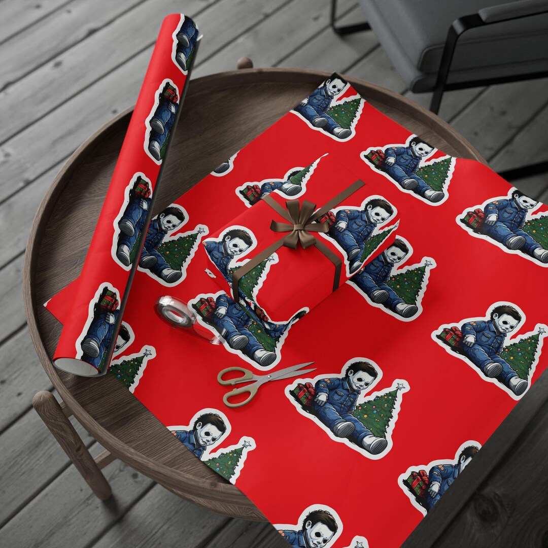 Horror Movie Christmas Wrapping Papers, Michael Myers Gift Wrap ...