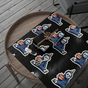 Horror Wrapping Papers, Michael Myers Birthday Gift Wrap, Halloween Gift Wrap, Horror Movie Gift Wrap, Scary Gift Wrap, Creepy Gift Wrap
